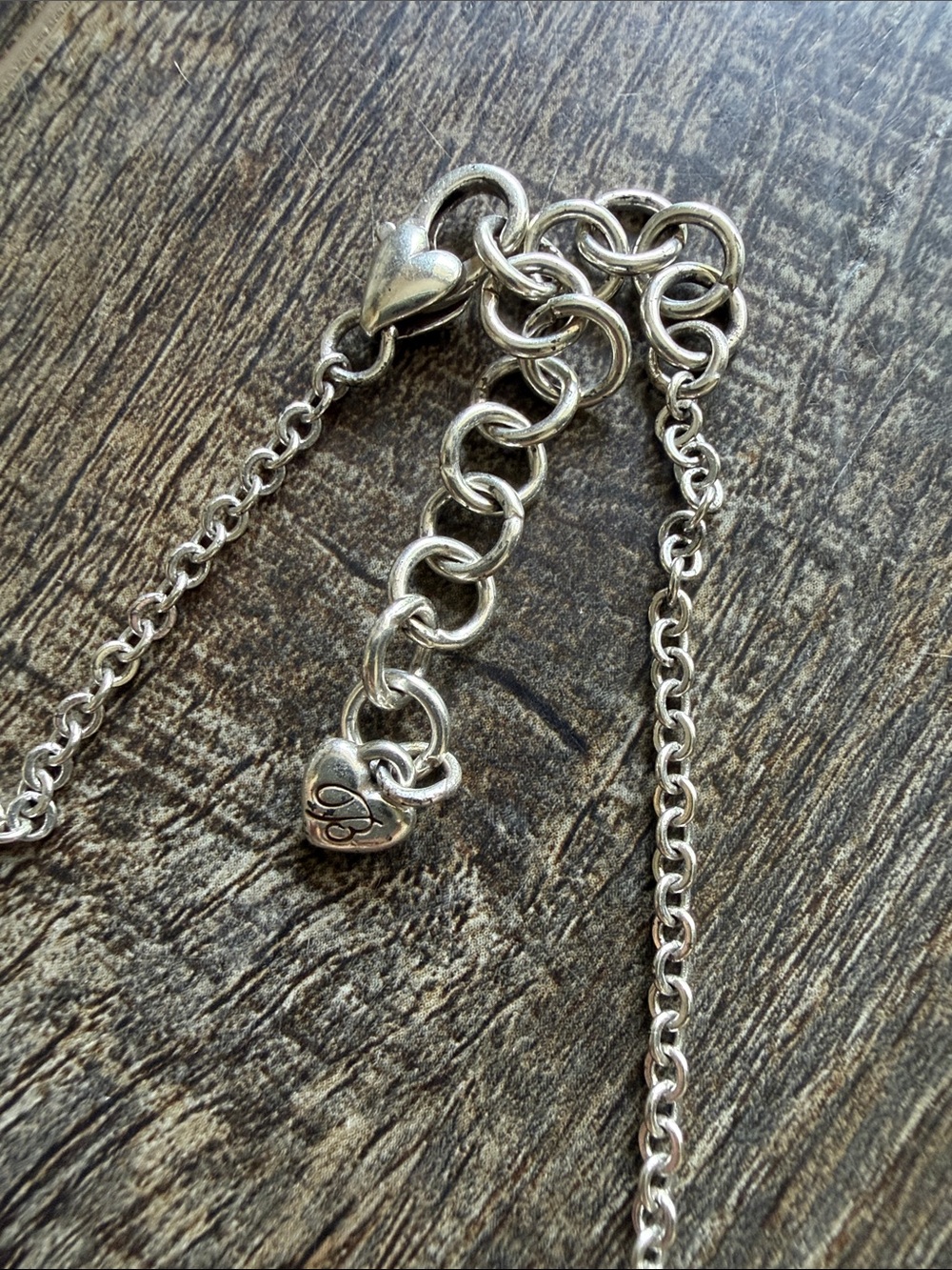 Brighton Reversible Silver Cross Pendant Necklace with Pearlescent Center - Picture 4 of 4